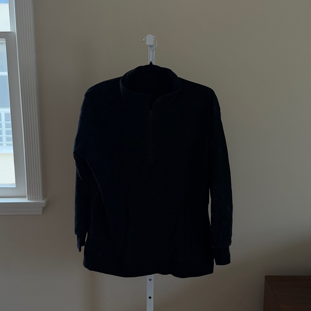 Cotton quarter zip sweatshirt